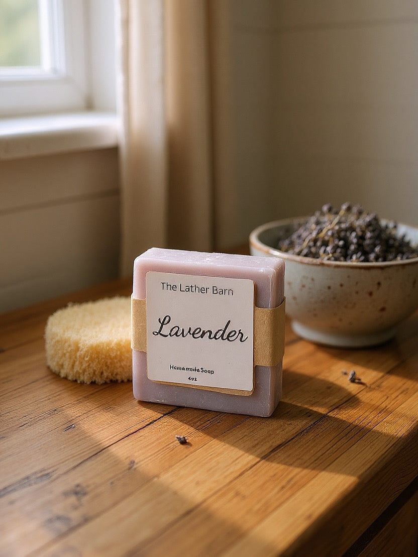 Natural Handmade Soap Bar – Cold-Pressed with Olive & Coconut Oils