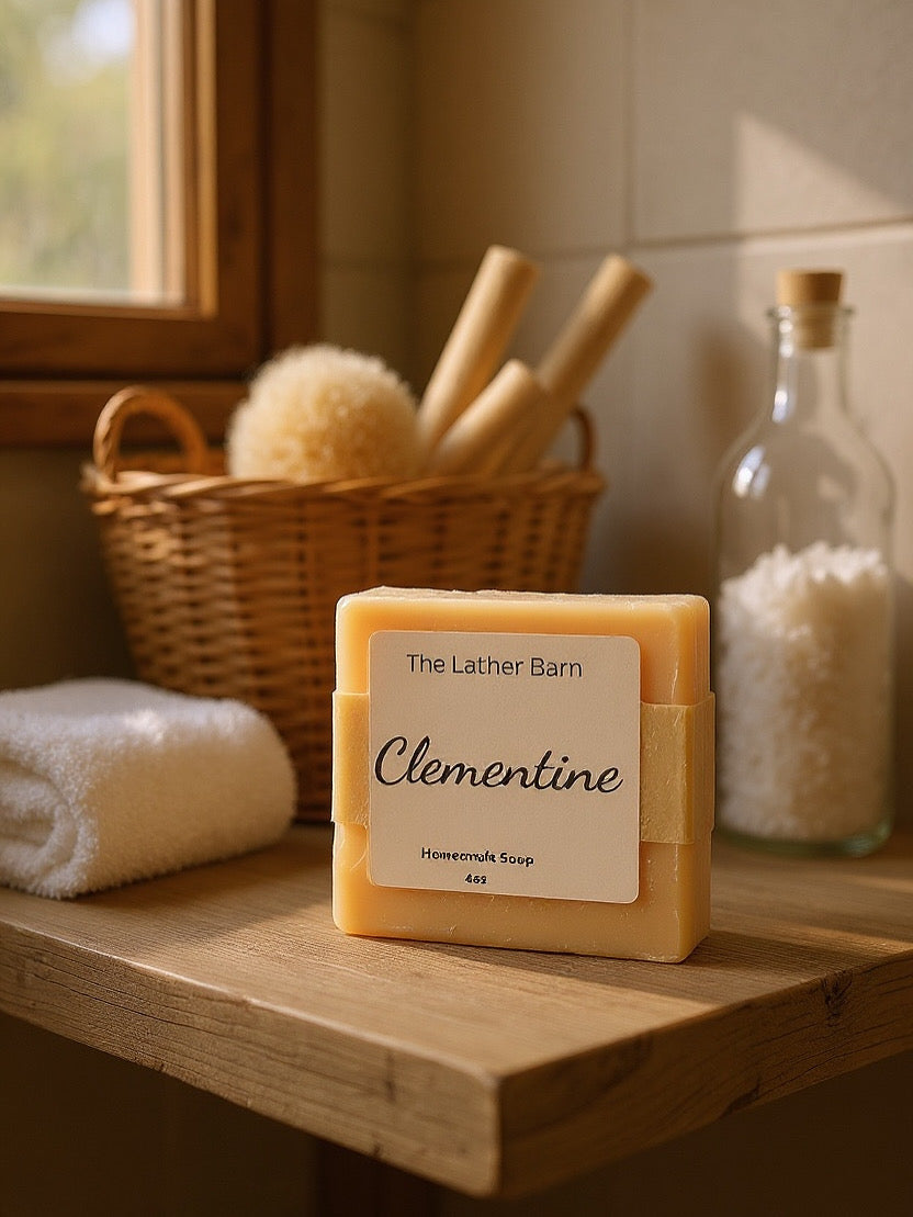 Natural Handmade Soap Bar – Cold-Pressed with Olive & Coconut Oils
