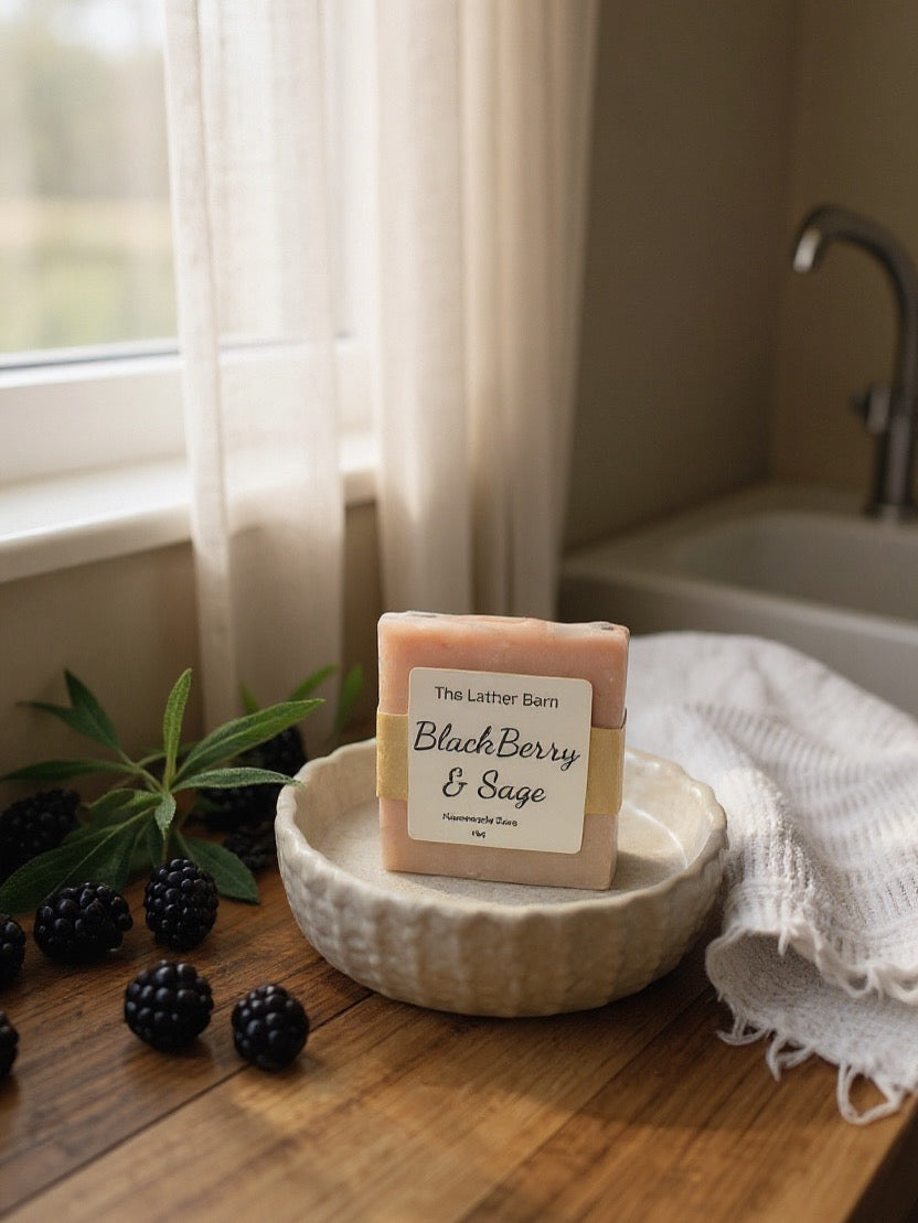 Natural Handmade Soap Bar – Cold-Pressed with Olive & Coconut Oils