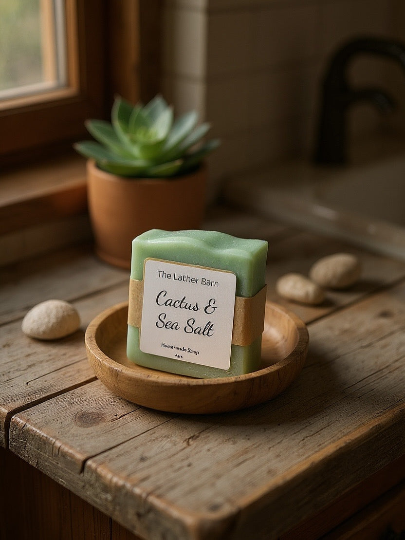 Natural Handmade Soap Bar – Cold-Pressed with Olive & Coconut Oils