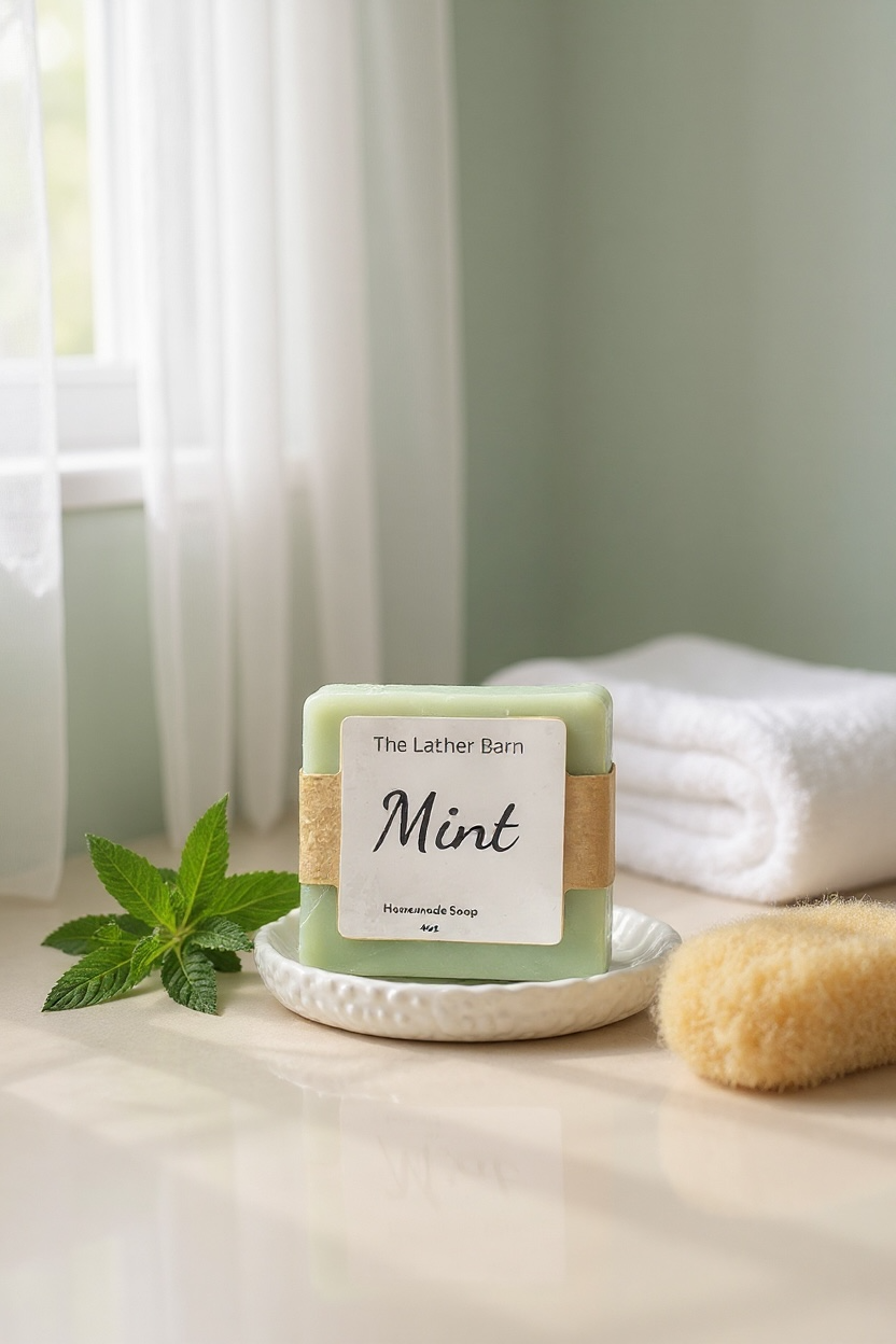 Natural Handmade Soap Bar – Cold-Pressed with Olive & Coconut Oils
