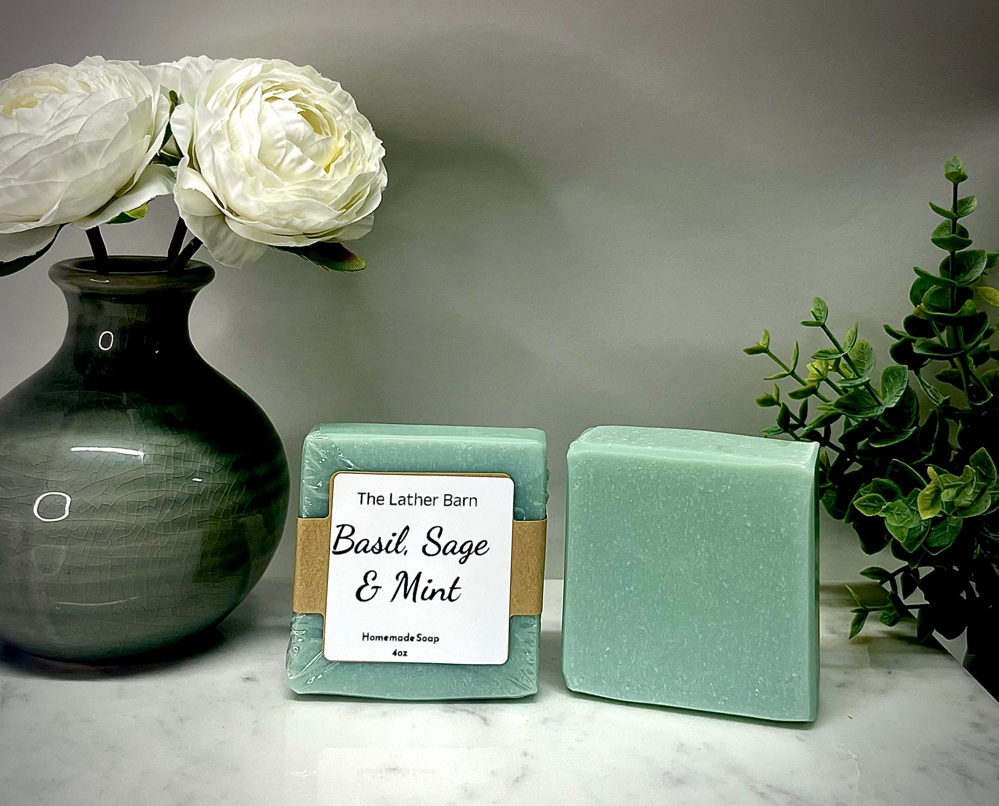 Natural Handmade Soap Bar – Cold-Pressed with Olive & Coconut Oils