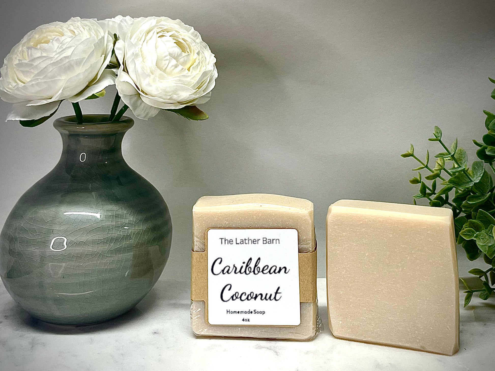 Natural Handmade Soap Bar – Cold-Pressed with Olive & Coconut Oils